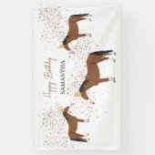 Banderoles Horse Partyage Animaux de ferme Anniversaire (Vertical)