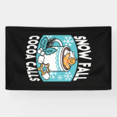 Banderoles Hot Cocoa and Winter Charm - Snow Fall Cocoa Calls (Horizontal)