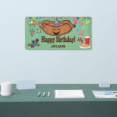 Banderoles hot dog themed personalized birthday (Salon professionnel)