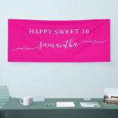 Banderoles Hot rose blanc Jappy Sweet 16 Heart Swash Nom (Salon professionnel)