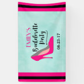 Banderoles Hot rose Stiletto High Heure Bachelorette Party (Vertical)