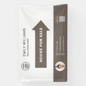 Banderoles House for Sale Real Estate Logo QR Code (Verticale)