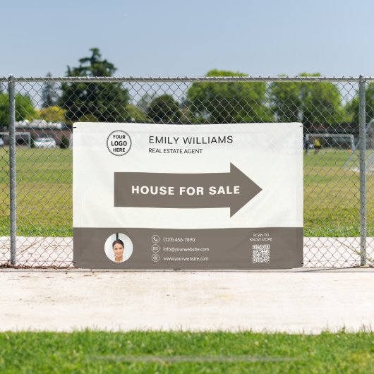 Banderoles House for Sale Real Estate Logo QR Code (Insitu)