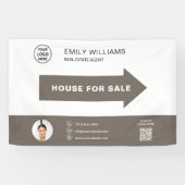 Banderoles House for Sale Real Estate Logo QR Code (Horizontal)
