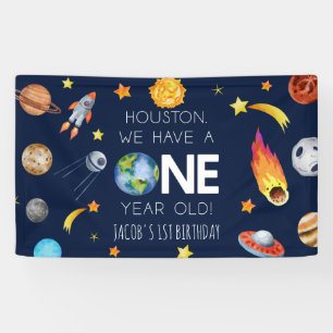 Banderoles Houston Nous avons un an 1er anniversaire fête