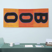 Banderoles Huez le point de polka orange Halloween (Salon professionnel)