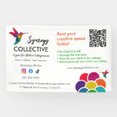 Banderoles Hummingbird Business Logo QR Code Location Espace (Horizontal)
