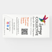 Banderoles Hummingbird Modern Business Logo Code QR (Horizontal)