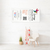 Banderoles Hummingbird Modern Business Logo Code QR (Insitu)