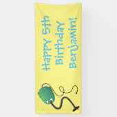 Banderoles Humour de dessin animé de l'aspirateur mignon (Vertical)