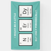 Banderoles Humour de table périodique Nerdy | Funny Science P (Vertical)