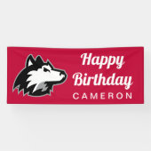Banderoles Huskies du nord de l'Illinois| Anniversaire (Horizontal)