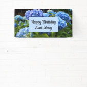 Banderoles Hydrangea Bleu Botanique Fleurale Anniversaire (Insitu)