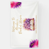 Banderoles Hydrangea Happily Ever After Shower de Mariage (Vertical)