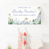 Banderoles Hydrangea Rose 21e anniversaire Bienvenue (En situation)