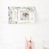 Banderoles Hydrangée blanche Aquarelle Célébration de la vie (Insitu)