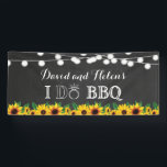 Banderoles I FAIRE BBQ Sunflower Chalkboard Mariage engagemen<br><div class="desc">JE FAIS BBQ Sunflower Chalkboard Mariage Bannière d'engagement. Pour plus de personnalisation,  cliquez sur le bouton "Customiser" et utilisez notre outil de conception pour modifier ce modèle.</div>