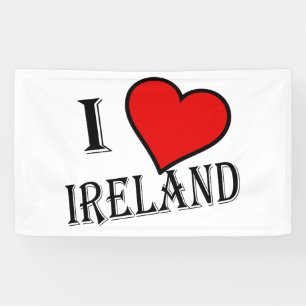 Banderoles I Heart Ireland bk (h) bnrcn