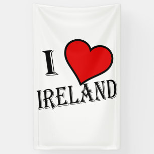 Banderoles I Heart Ireland bk (v) bnrcn