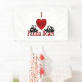 Banderoles I Heart Panda Bears Fun (En situation)
