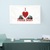Banderoles I Heart Panda Bears Fun (Salon professionnel)