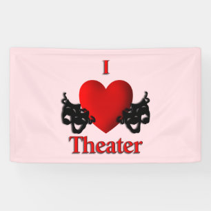 Banderoles I Heart Theater Pink