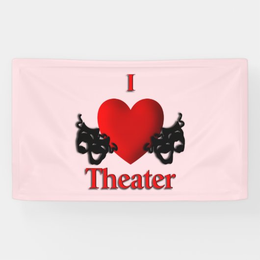 Banderoles I Heart Theater Pink (Horizontal)