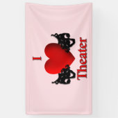 Banderoles I Heart Theater Pink (Vertical)