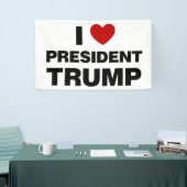 Banderoles I Love Président Trump Heart (Salon professionnel)