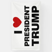 Banderoles I Love Président Trump Heart (Vertical)