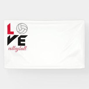 Banderoles I Love volleyball