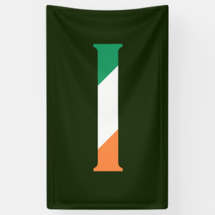 Banderoles I Monogramme superposé sur le drapeau irlandais (v