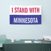 Banderoles I Stand with Minnesota Protest Banner (Salon professionnel)