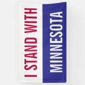 Banderoles I Stand with Minnesota Protest Banner (Vertical)