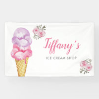 Ice Cream Shop rose Floral fête d'anniversaire