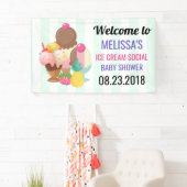 Banderoles Ice Cream Social Baby shower Event (En situation)