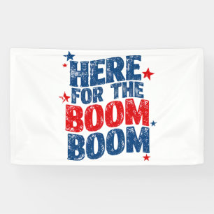 Banderoles Ici pour le Boom 4 juillet Patriotic