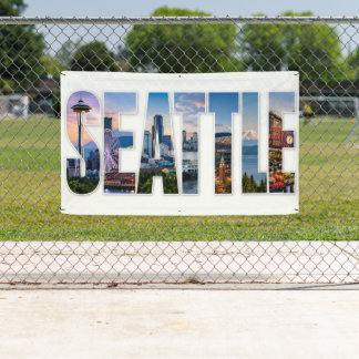 Banderoles Icônes de la skyline de Seattle - Lieux emblématiq