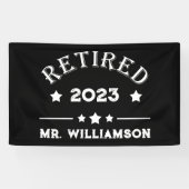 Banderoles Idée cadeau de retraite personnalisée (Horizontal)