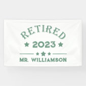 Banderoles Idée cadeau de retraite personnalisée (Horizontal)