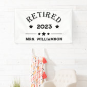 Banderoles Idée cadeau de retraite personnalisée (En situation)