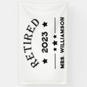 Banderoles Idée cadeau de retraite personnalisée (Vertical)