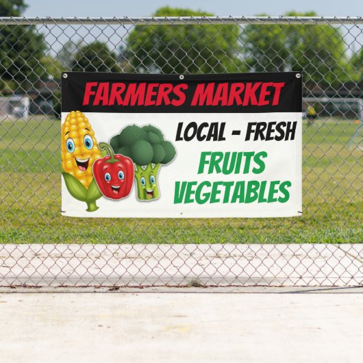 Banderoles Idées de présentation du marché agricole (En situation)
