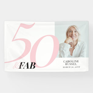 Banderoles Ifty et merveilleux rose gras fête d'anniversaire