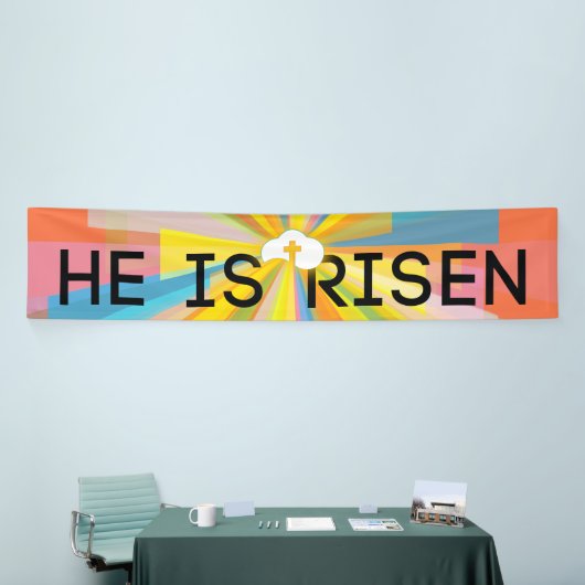 Banderoles Il Est Ressuscité Résurrection (Salon professionnel)