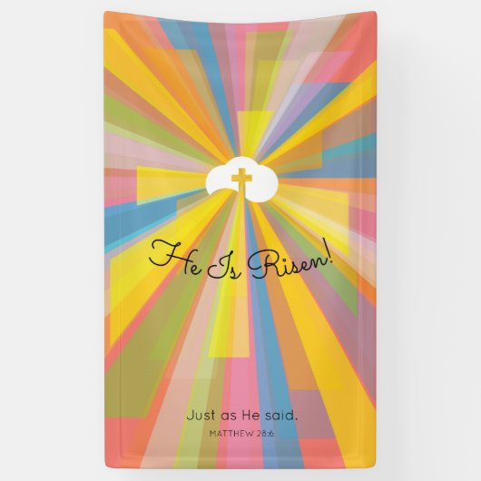 Banderoles Il Est Ressuscité Résurrection (Vertical)