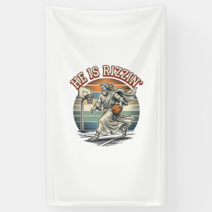Banderoles Il est Rizzin Vintage Basketball Religious Shirt D