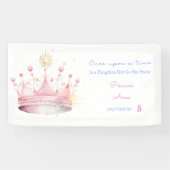 Banderoles Il était une fois, anniversaire de la princesse (Horizontal)