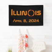 Banderoles Illinois 2024 Total Solaire Eclipse (En situation)