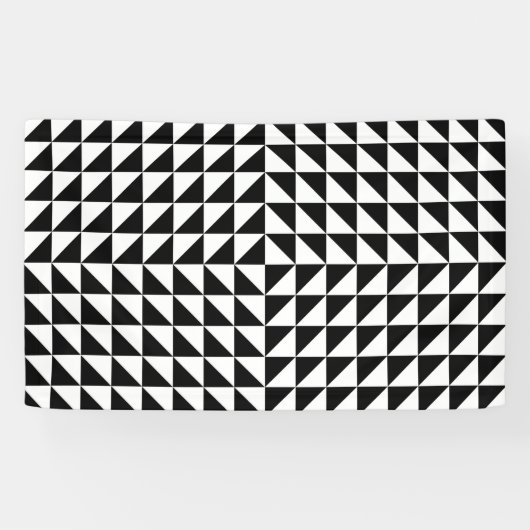 Banderoles illusion d'optique noir (Horizontal)